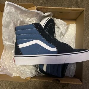 Vans Sk8-Hi Blue and Black High-Top Skate Sneakers